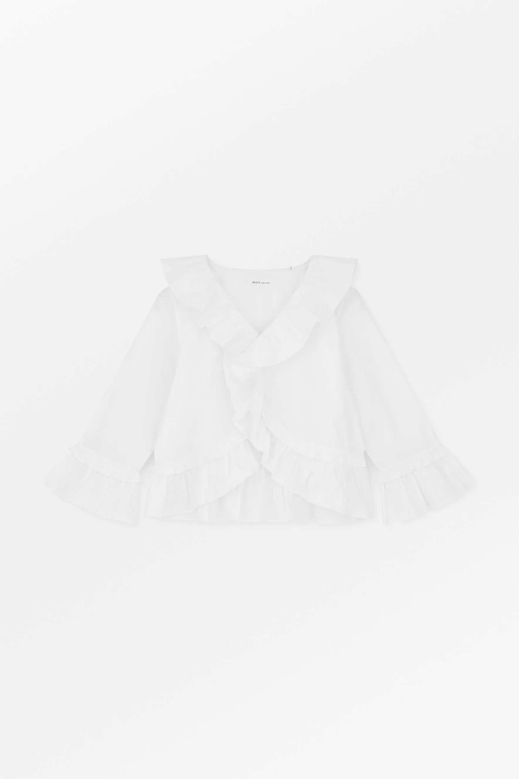 Skall Studio | Rimini Flounce Blouse - Optic White sold by Sisters & Co product image thumbnail 4