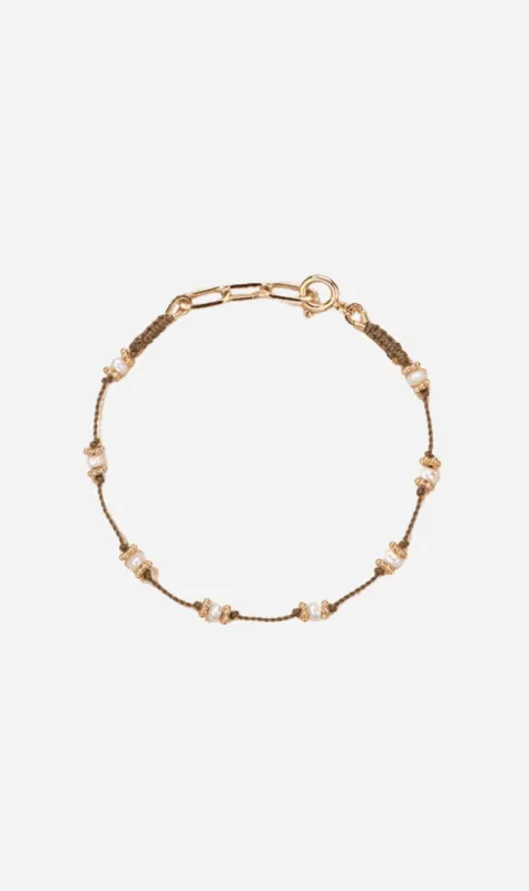 Tityaravy | Lotus Bracelet  - Beige/Fresh Water Pearls sold by Sister & Co