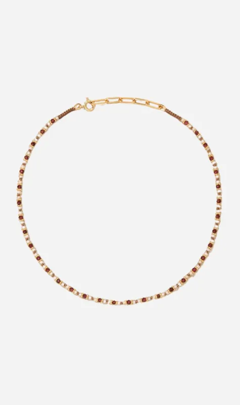 Tityaravy | Kravat Necklace - Garnet sold by Sister & Co