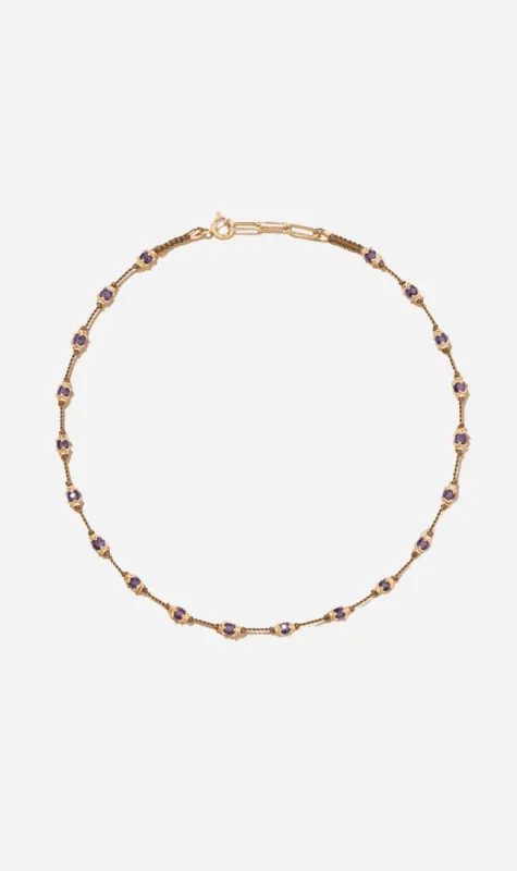 Tityaravy | Peony Necklace - Amethyst sold by Sister & Co