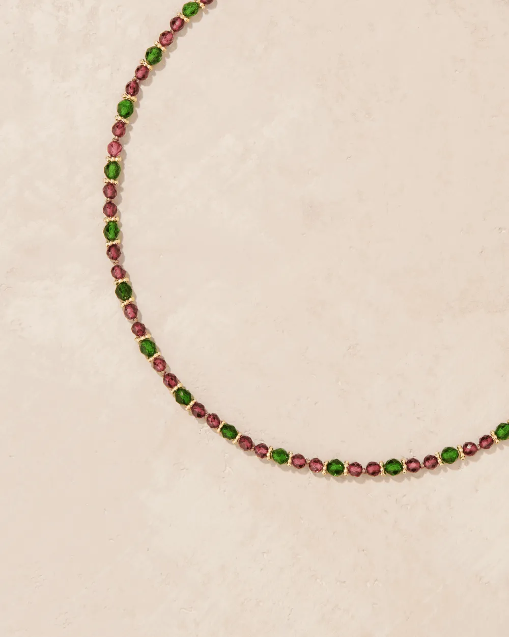 Tityaravy | Tevy Necklace - Rhodolite Garnet/Chrome Diopside sold by Sisters & Co product image thumbnail 2