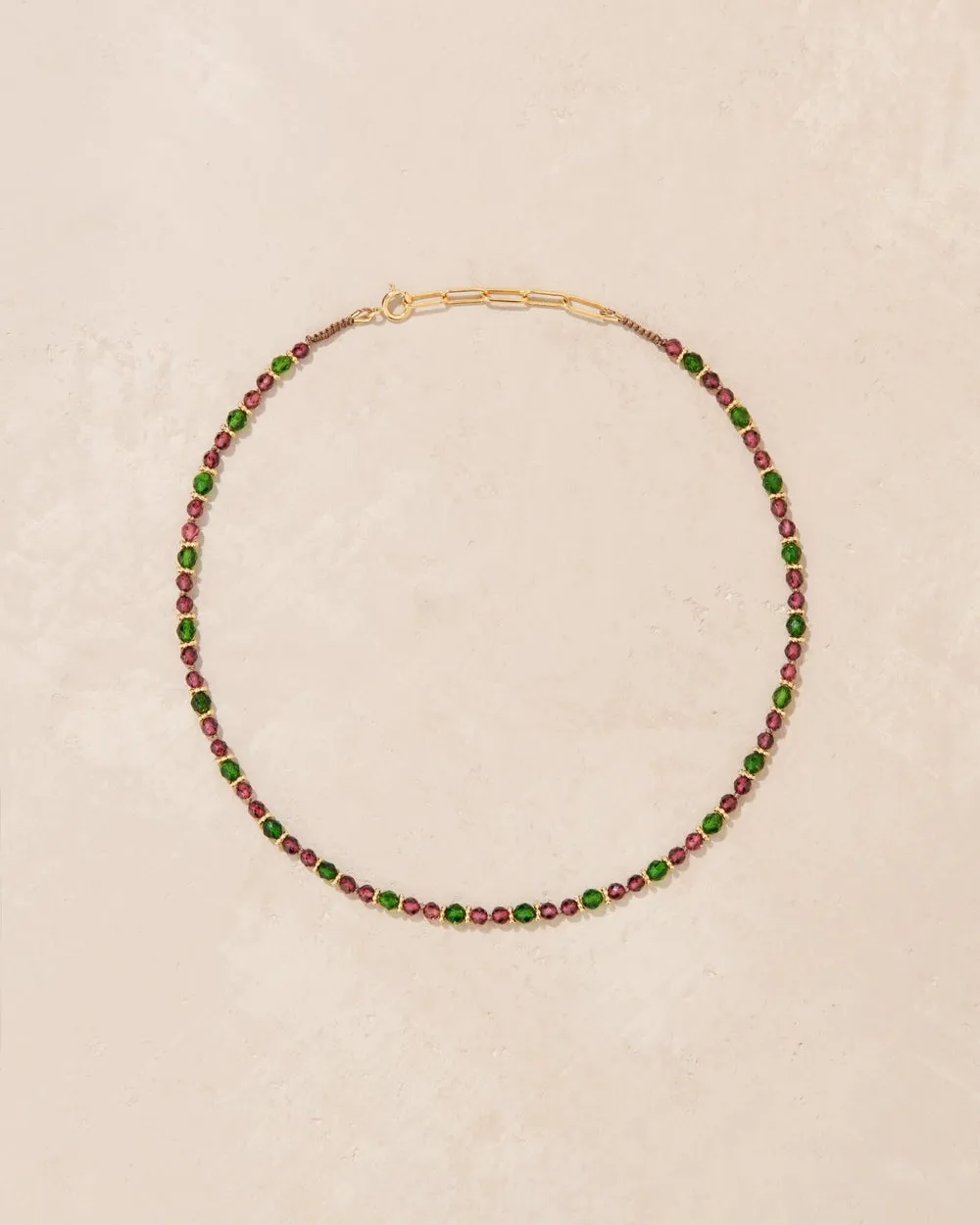 Tityaravy | Tevy Necklace - Rhodolite Garnet/Chrome Diopside sold by Sisters & Co product image thumbnail 3