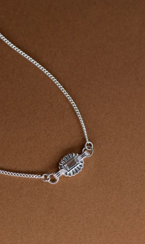 Zoe & Morgan | Odette Bracelet - Silver/Baguette White Topaz sold by Sister & Co