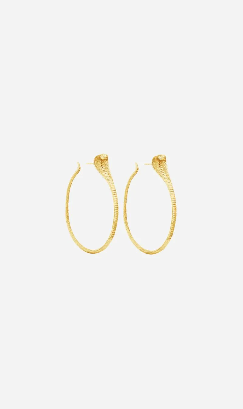 Zoe & Morgan | Snake Hoops - Gold sold by Sisters & Co
