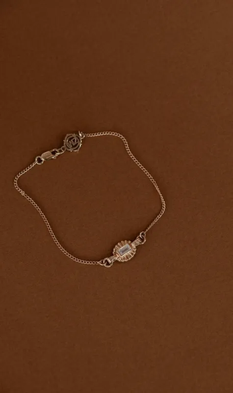 Zoe & Morgan | Odette Bracelet - Gold Baguette\White Topaz sold by Sisters & Co