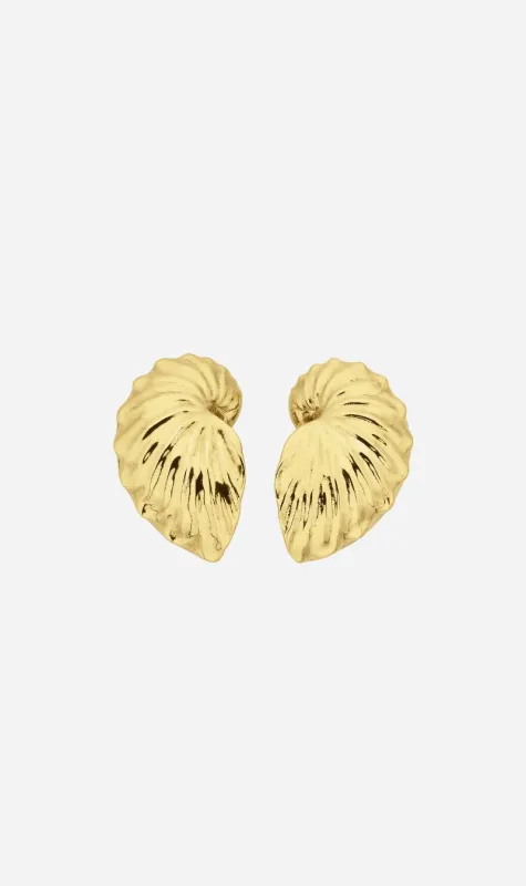 Zoe & Morgan | Paper Nautilus Earrings - Gold Vermeil sold by Sister & Co