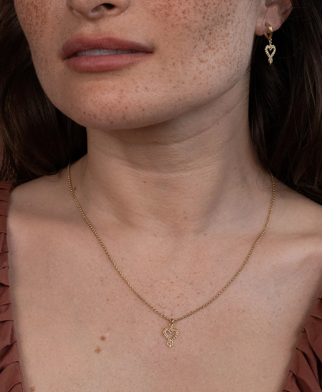Zoe & Morgan | Mini Gypsy Heart Necklace - Gold sold by Sisters & Co product image thumbnail 2