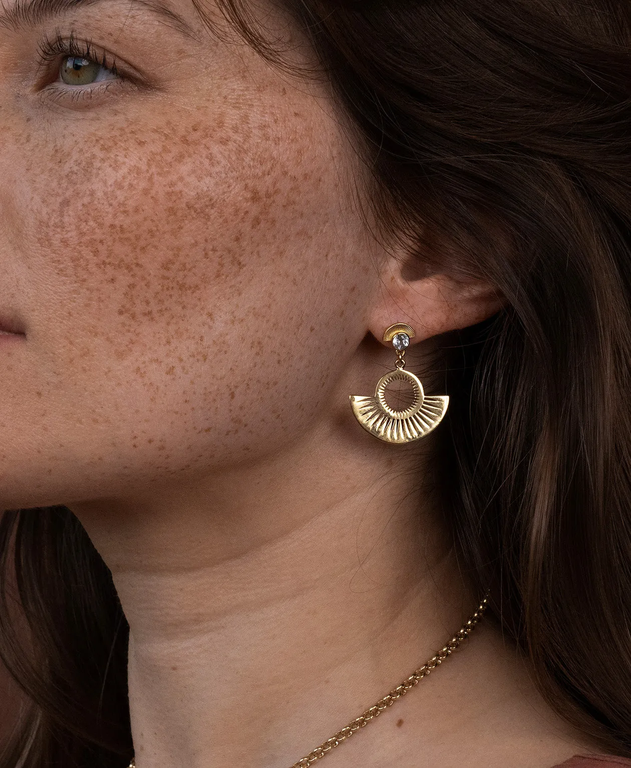 Zoe & Morgan | Pocket Full Of Sunshine Earrings - Gold/White Topaz sold by Sisters & Co product image thumbnail 2