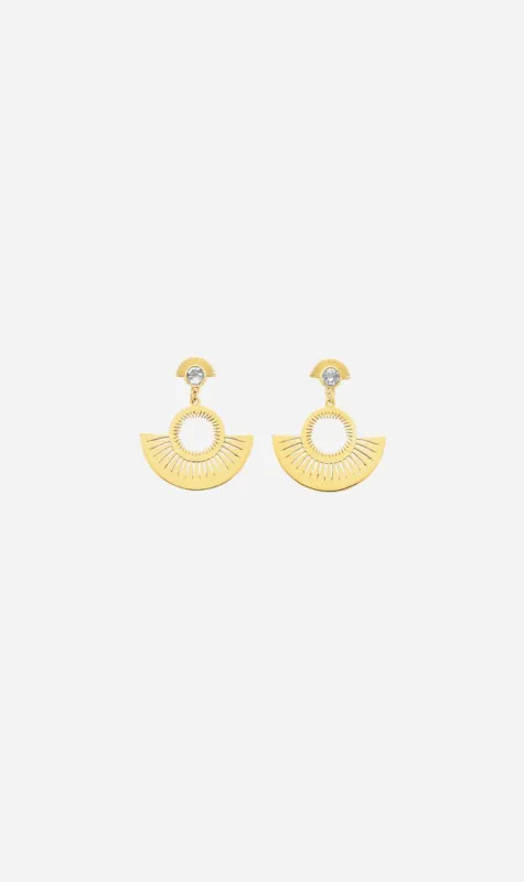 Zoe & Morgan | Pocket Full Of Sunshine Earrings - Gold/White Topaz sold by Sister & Co