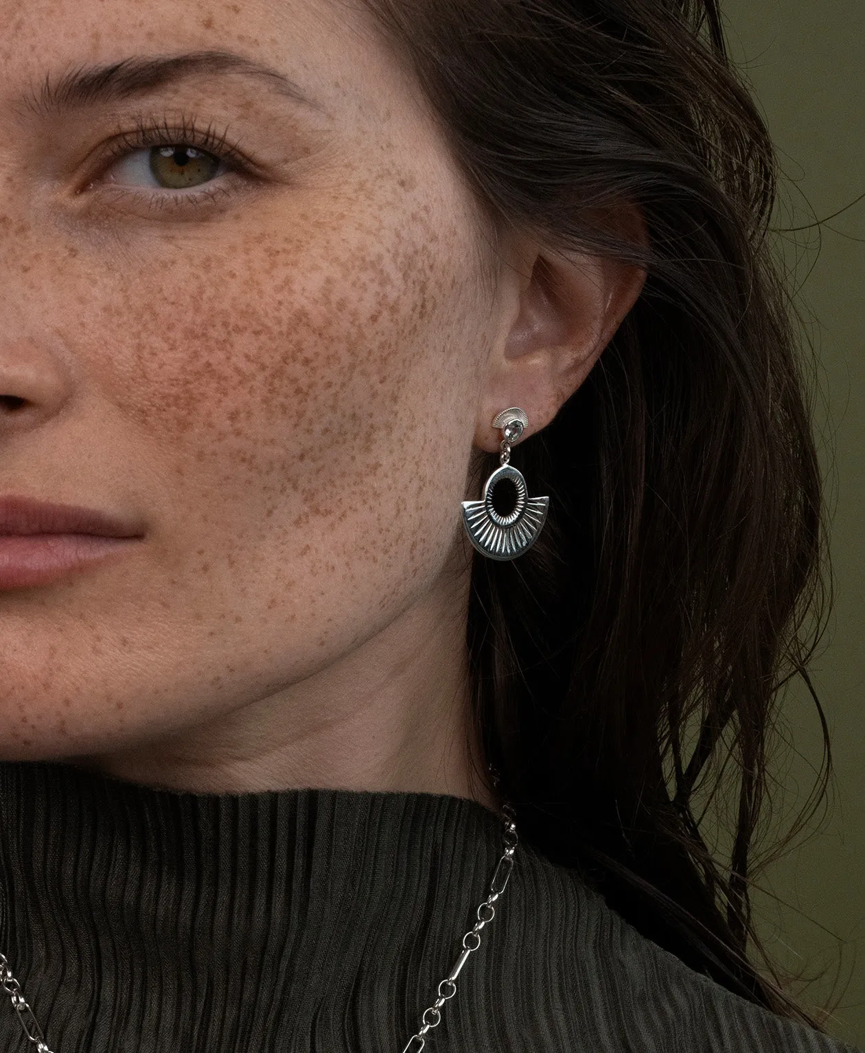 Zoe & Morgan | Pocket Full Of Sunshine Earrings - Silver/White Topaz sold by Sisters & Co product image thumbnail 2