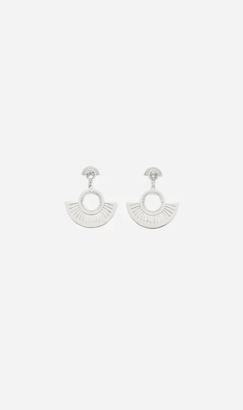 Zoe & Morgan | Pocket Full Of Sunshine Earrings - Silver/White Topaz sold by Sister & Co