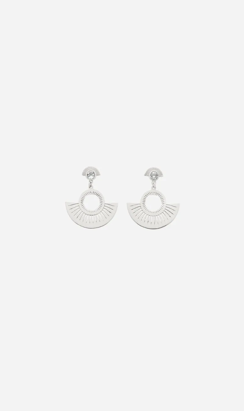 Zoe & Morgan | Pocket Full Of Sunshine Earrings - Silver/White Topaz sold by Sisters & Co