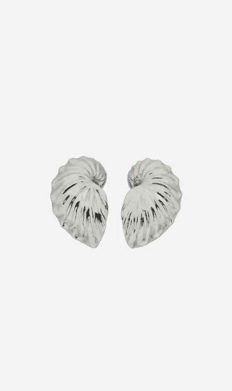 Zoe & Morgan | Paper Nautilus Earrings - Silver sold by Sister & Co