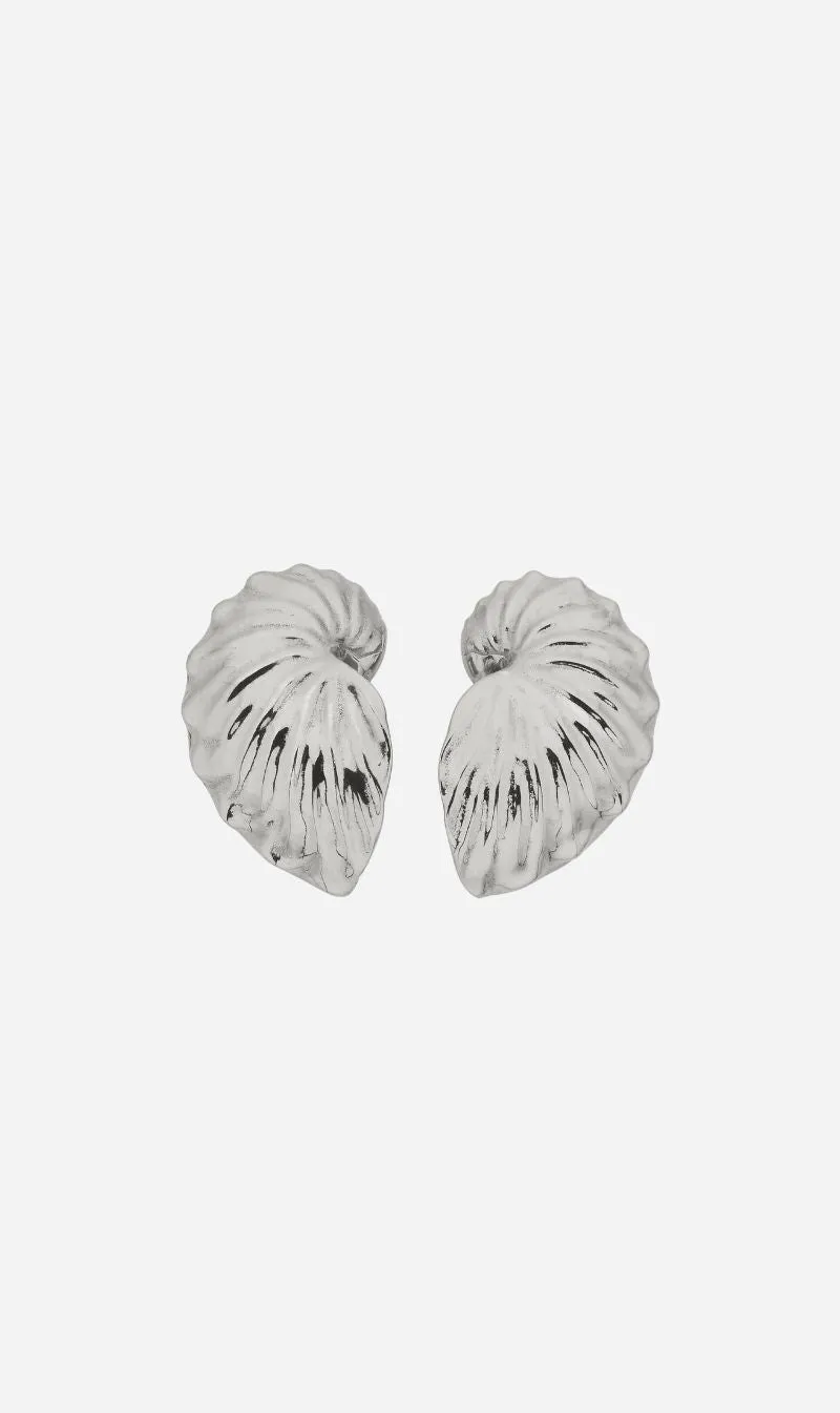 Zoe & Morgan | Paper Nautilus Earrings - Silver sold by Sisters & Co