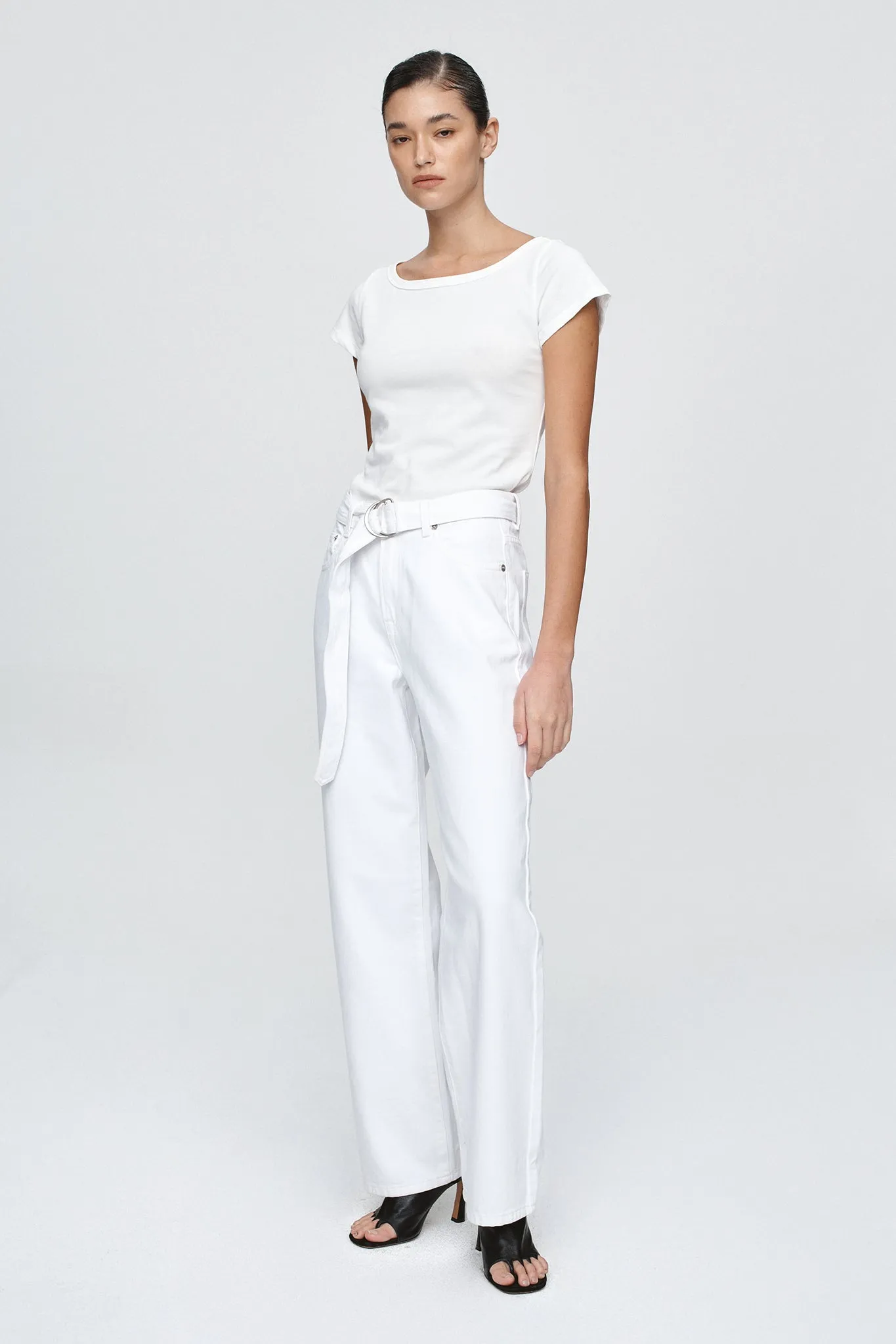 Marle | Belted Wide Leg Jean - Blanc sold by Sisters & Co product image thumbnail 2