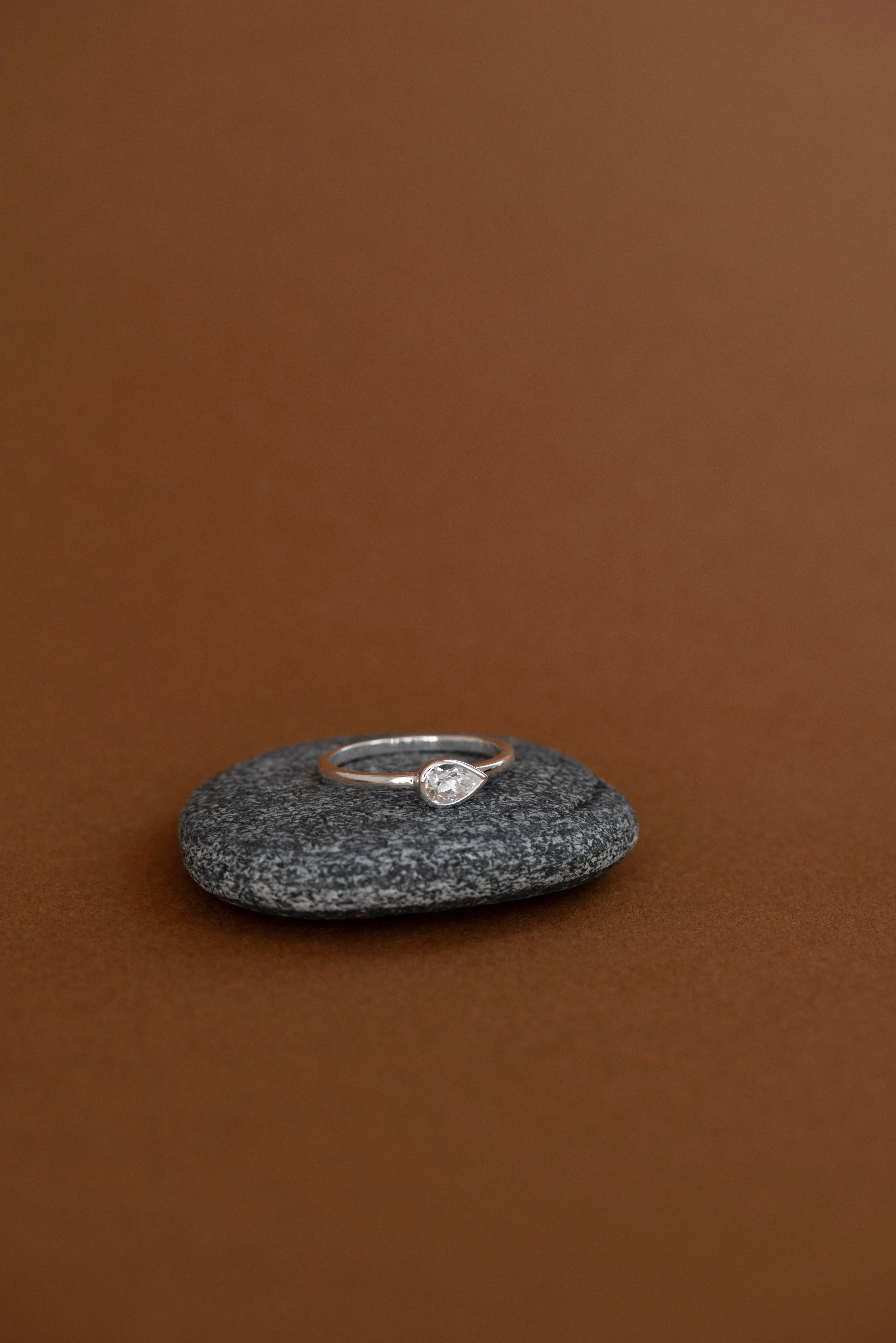 Zoe & Morgan | Mon Petit Stacking Ring - Silver/Pear White Topaz sold by Sisters & Co product image thumbnail 2