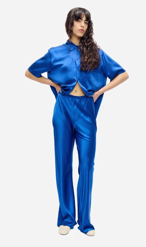 Silk Laundry | Bias Cut Pants - Wedgewood sold by Sister & Co