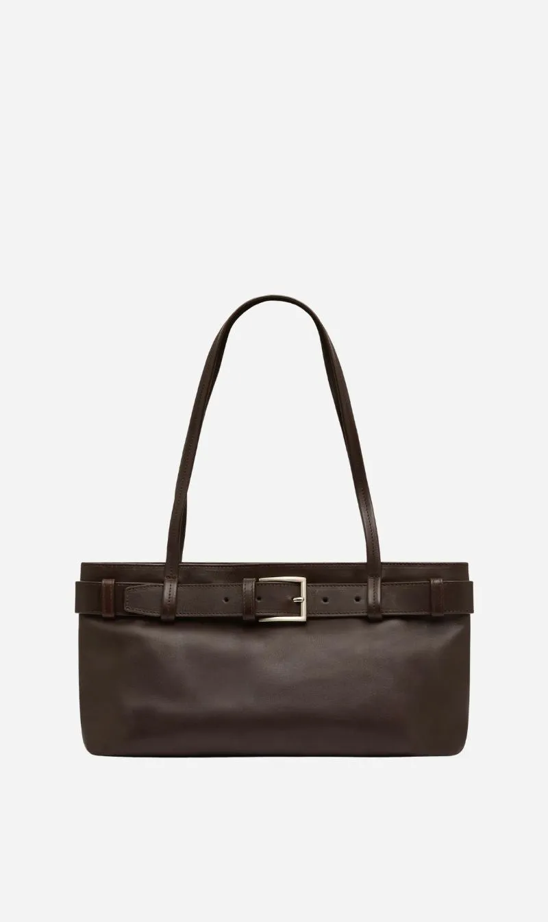 St Agni | Belt Detail Baguette - Coffee sold by Sisters & Co