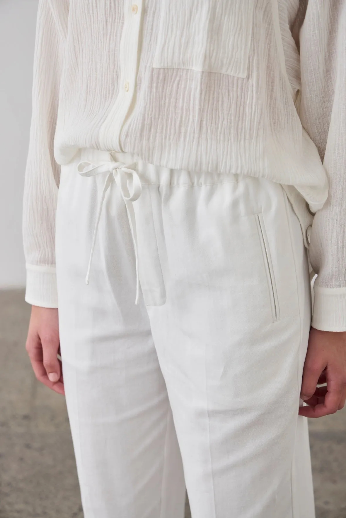 Laing | Cropped Wide Leg Pant - White sold by Sisters & Co product image thumbnail 2