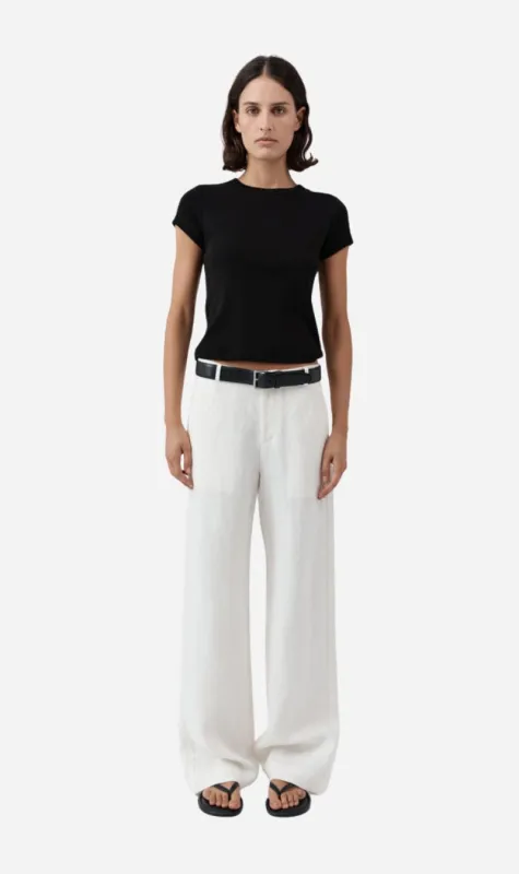 St Agni | Fine Band Carter Trousers - Off White sold by Sister & Co