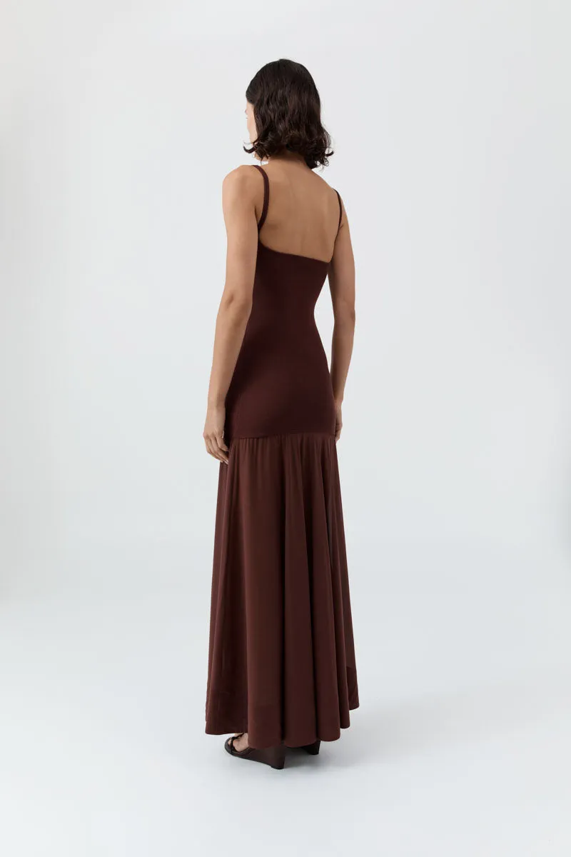 St Agni | Sheer Silk Circle Hem Dress - Liqueur sold by Sisters & Co product image thumbnail 4