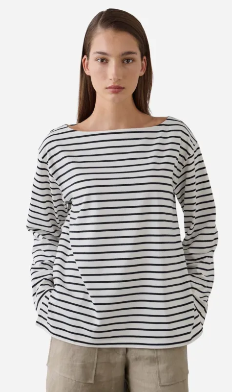 Laing | Striped Long Sleeve T.Shirt - Black/Ecru sold by Sister & Co