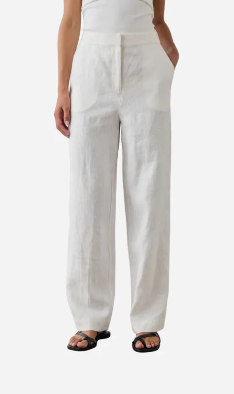 Laing | Tab Cuff Pant - White sold by Sister & Co