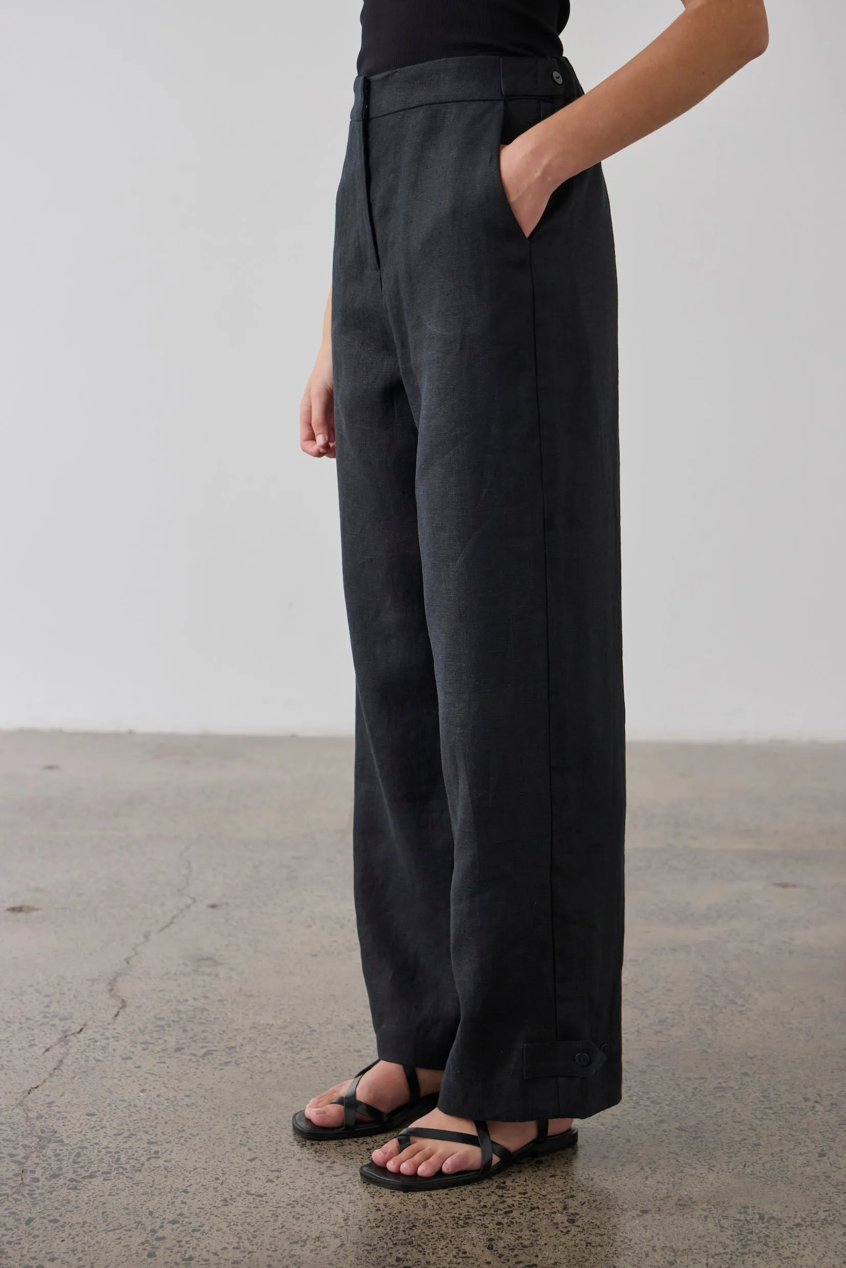 Laing | Tab Cuff Pant - Black sold by Sisters & Co product image thumbnail 3