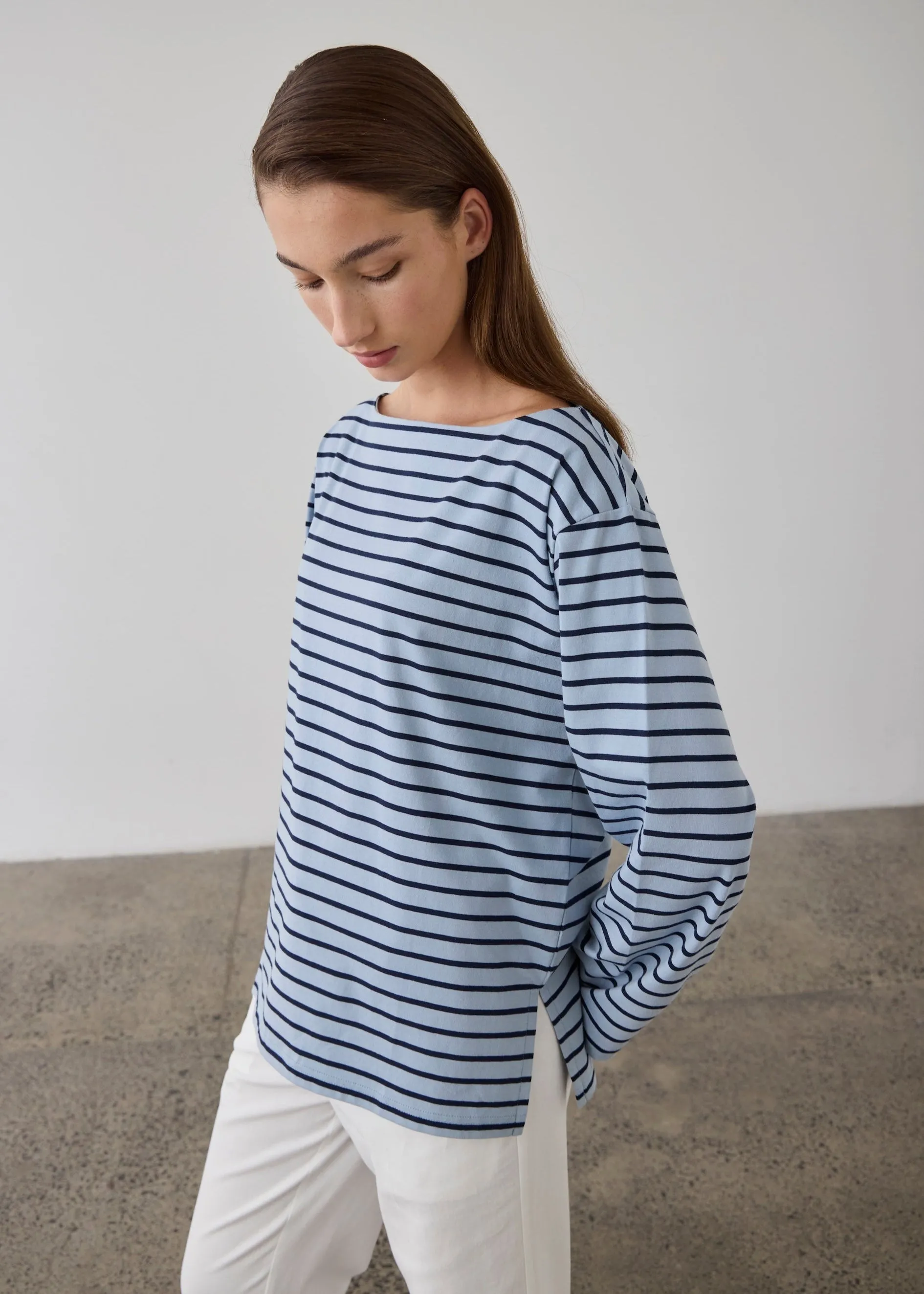 Laing | Striped Long Sleeve T.Shirt - Navy/Cadet Blue sold by Sisters & Co product image thumbnail 2