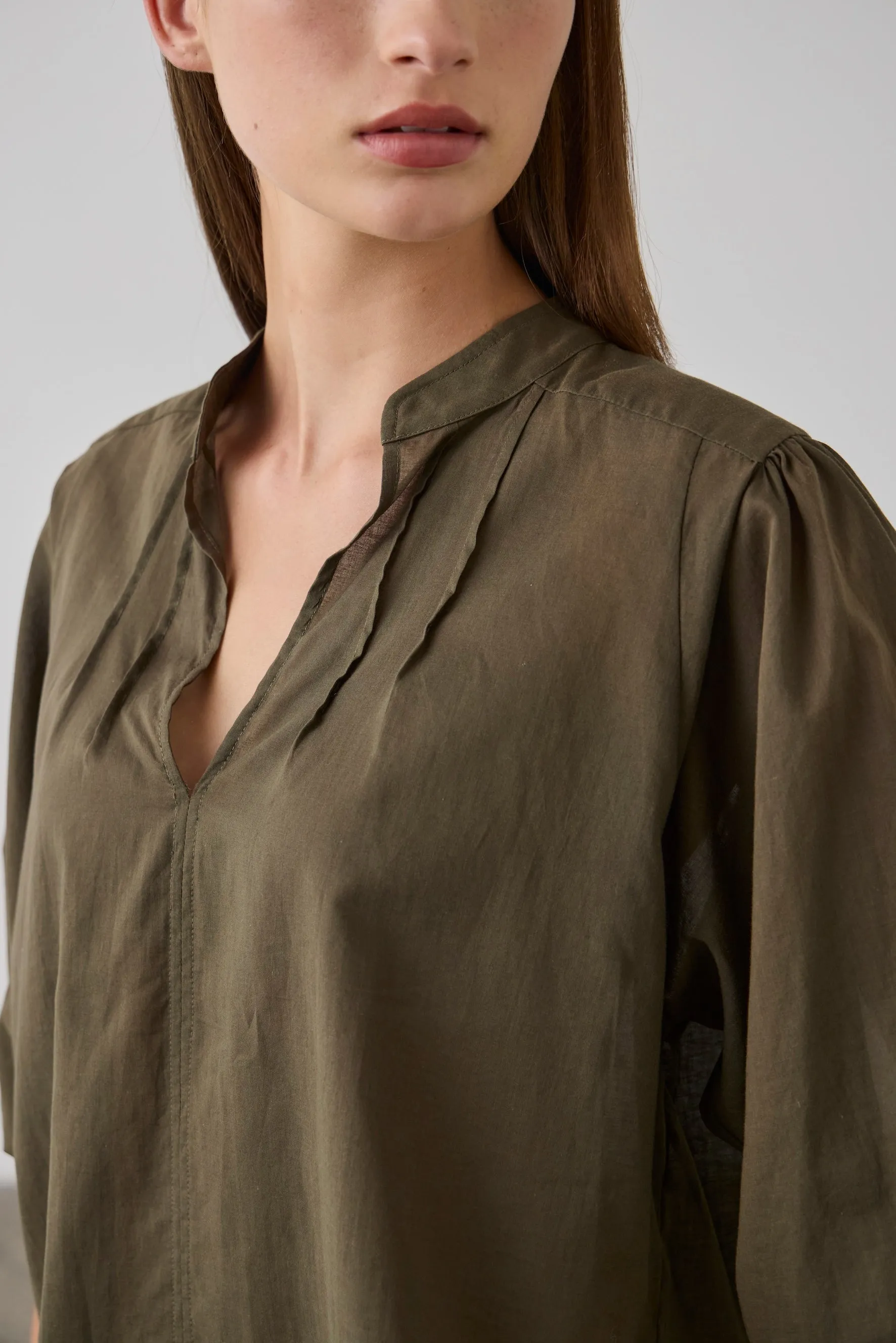 Laing | Maddie Blouse - Khaki sold by Sisters & Co product image thumbnail 3