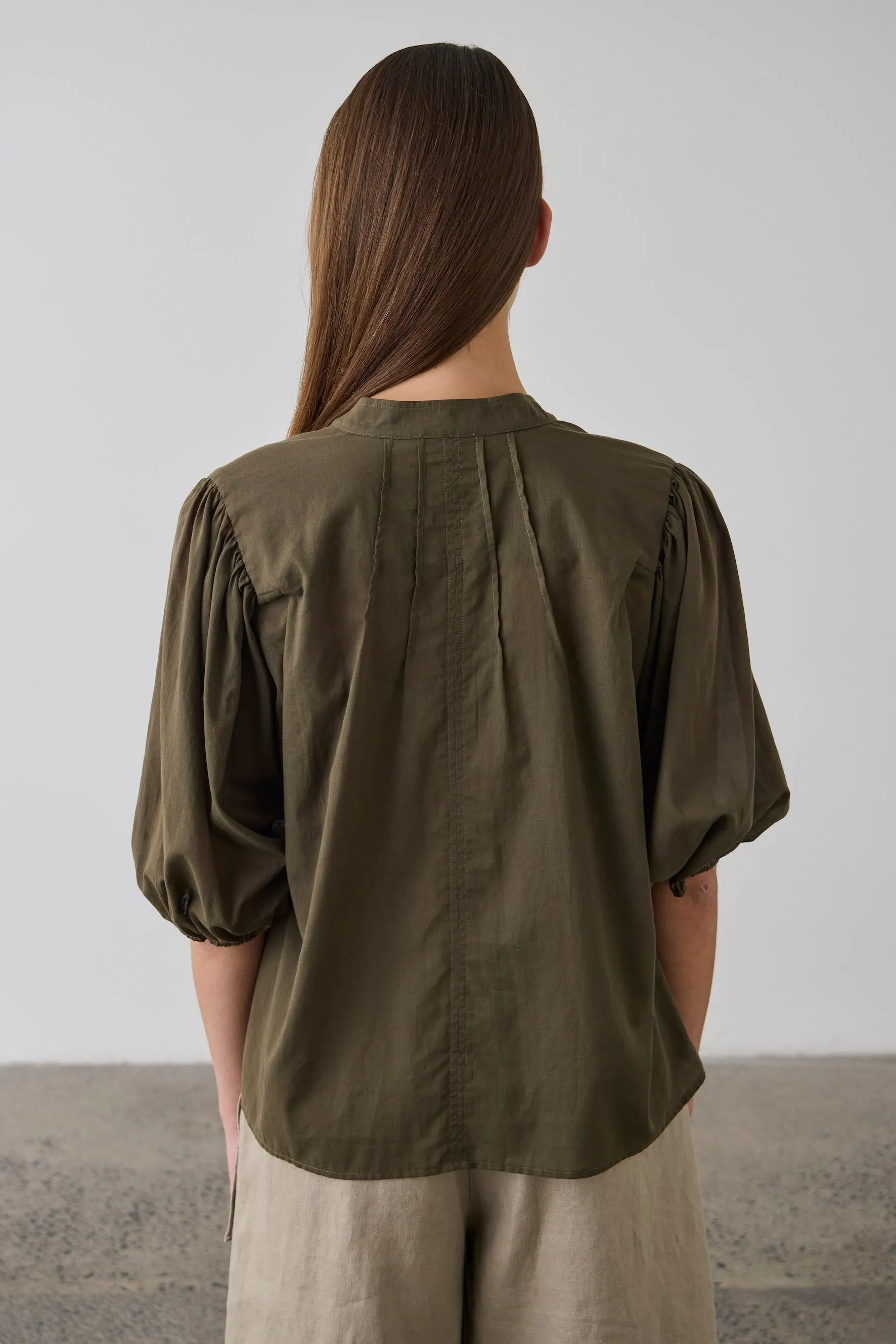 Laing | Maddie Blouse - Khaki sold by Sisters & Co product image thumbnail 4