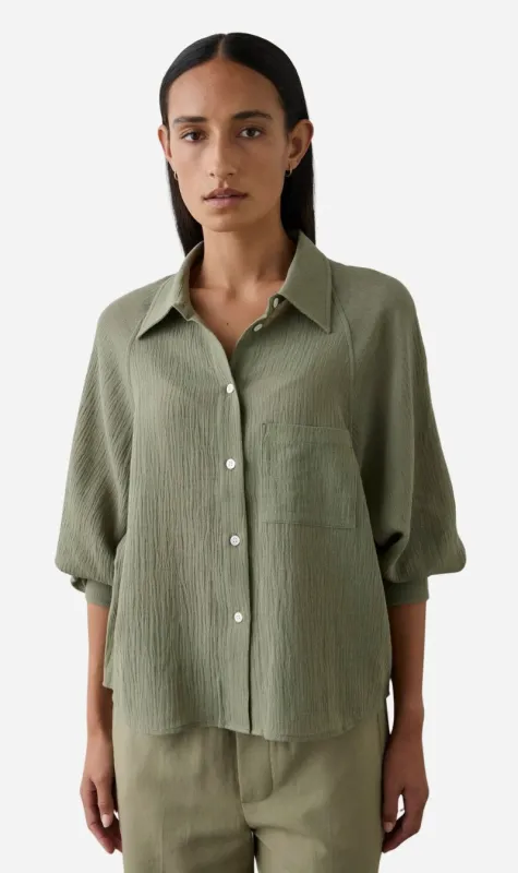 Laing | Raglan Sleeve Blouse - Olive sold by Sister & Co