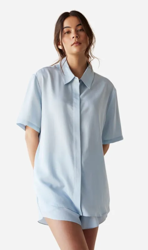Dear Dylan | Short Sleeve Shirt - Mist sold by Sister & Co