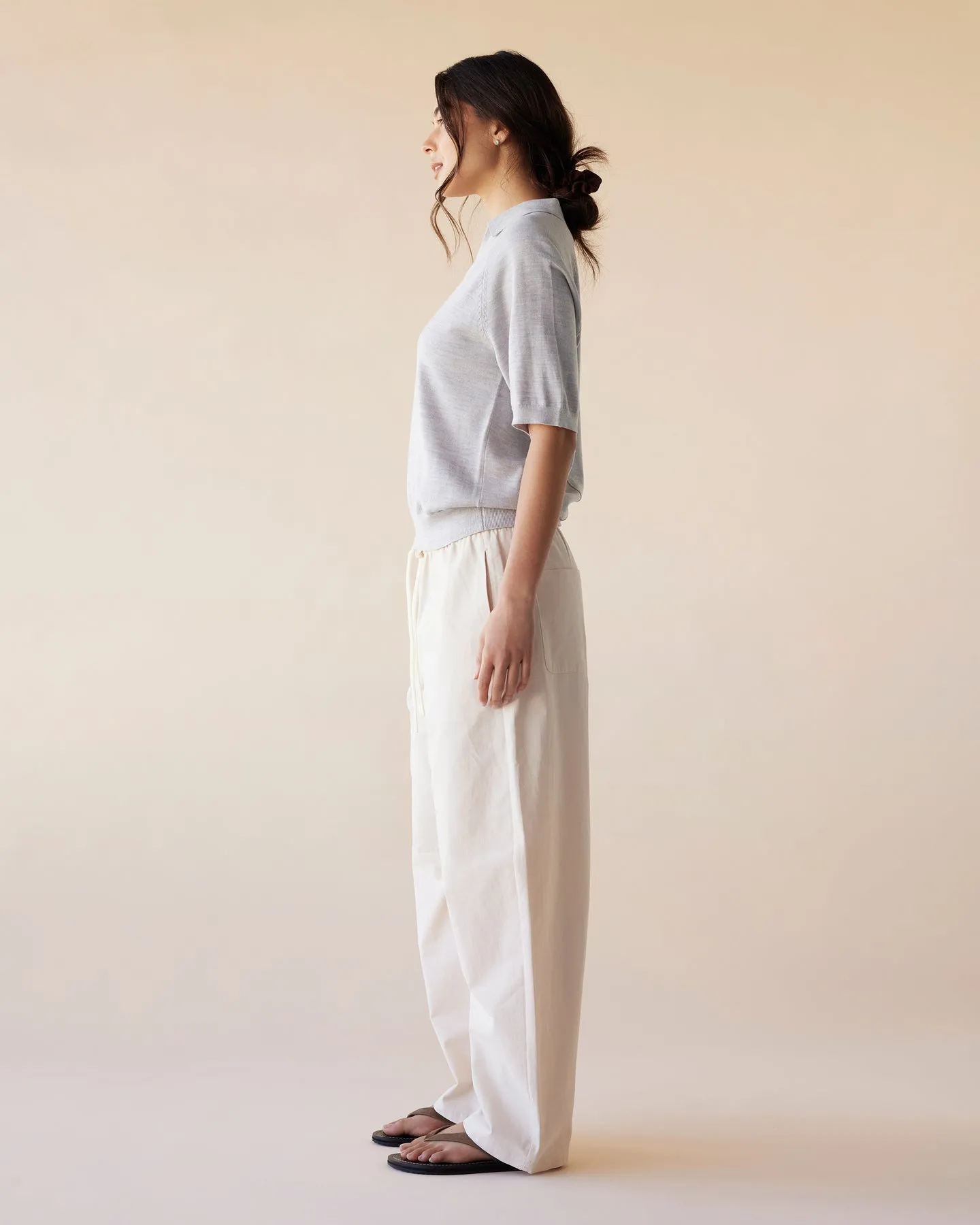 Dear Dylan | Merino Palmer Polo - Fog sold by Sisters & Co product image thumbnail 4