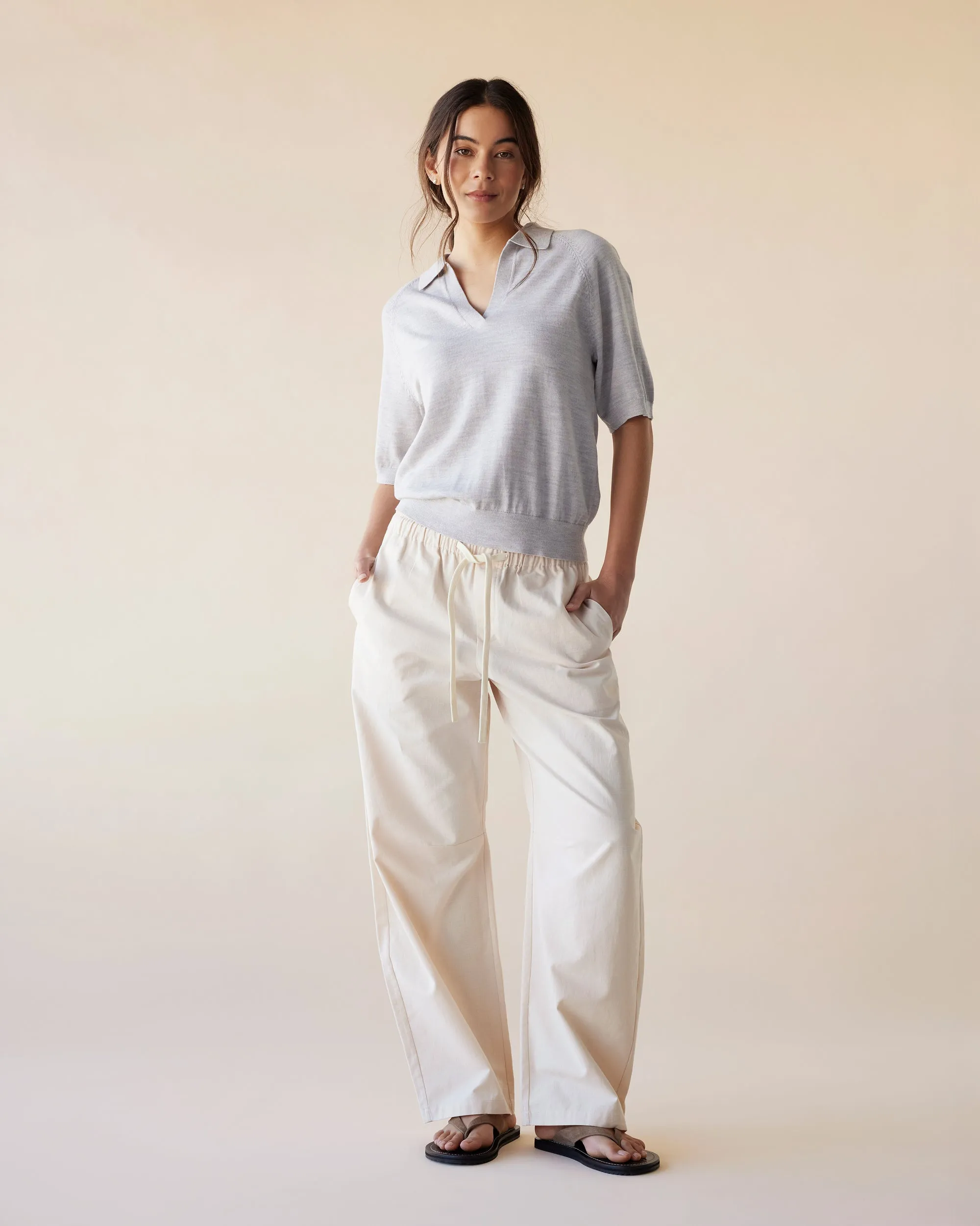 Dear Dylan | Merino Palmer Polo - Fog sold by Sisters & Co product image thumbnail 3