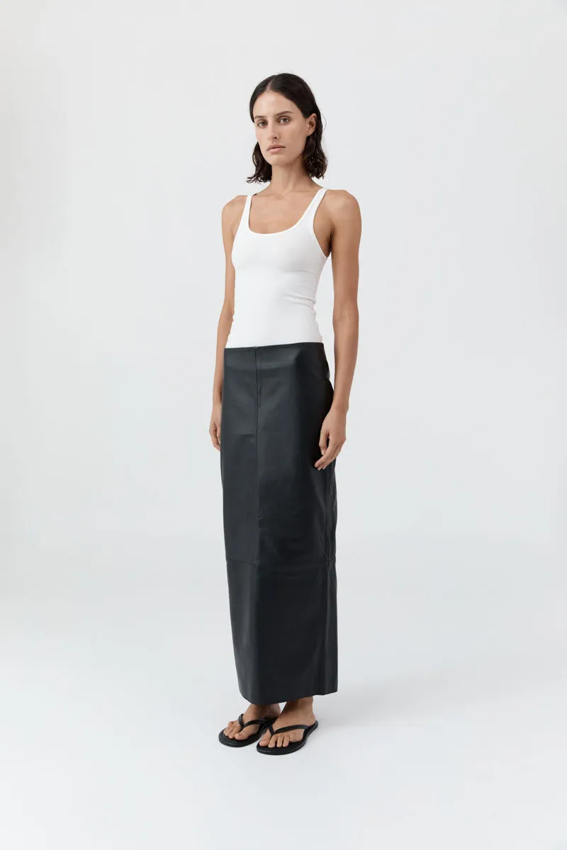 St Agni | Soft Jersey Slim Scoop Tank - White sold by Sisters & Co product image thumbnail 3