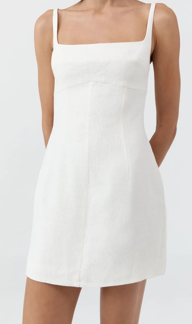 St Agni | Tailored Square Neck Mini Dress - Off White sold by Sisters & Co product image thumbnail 2