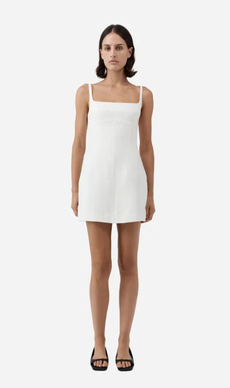 St Agni | Tailored Square Neck Mini Dress - Off White sold by Sister & Co