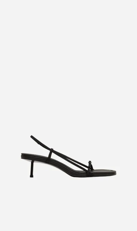 St Agni | Petit Belt Sling Back Heel - Black sold by Sister & Co