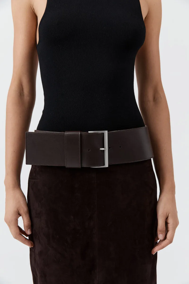St Agni | Wide Classic Belt - Coffee sold by Sisters & Co product image thumbnail 2