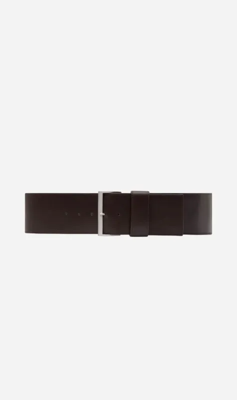 St Agni | Wide Classic Belt - Coffee sold by Sisters & Co