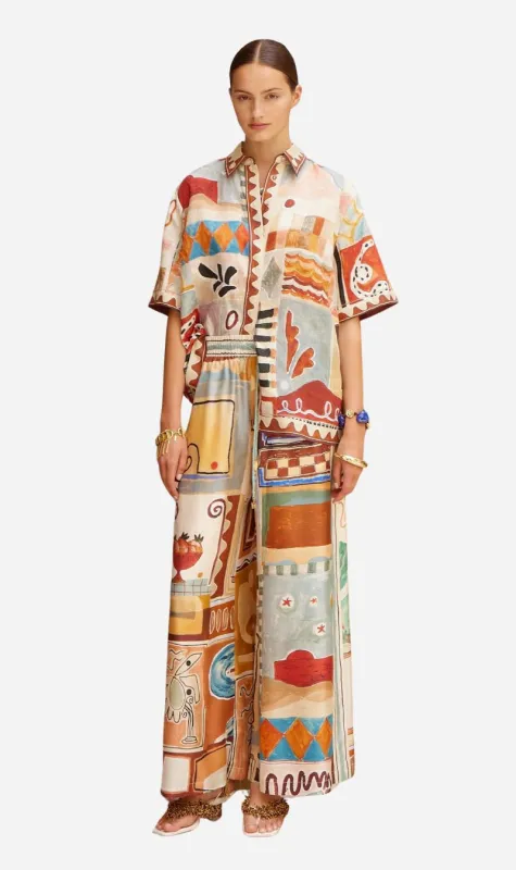 Alemais | Michelle Silk Pant - Multi sold by Sisters & Co