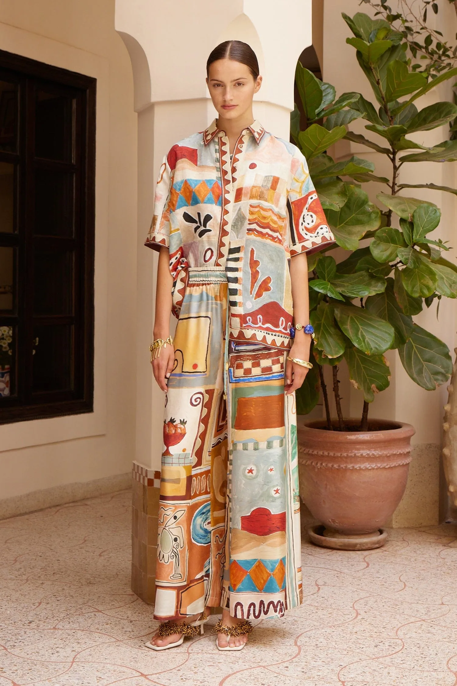 Alemais | Michelle Silk Pant - Multi sold by Sisters & Co product image thumbnail 2