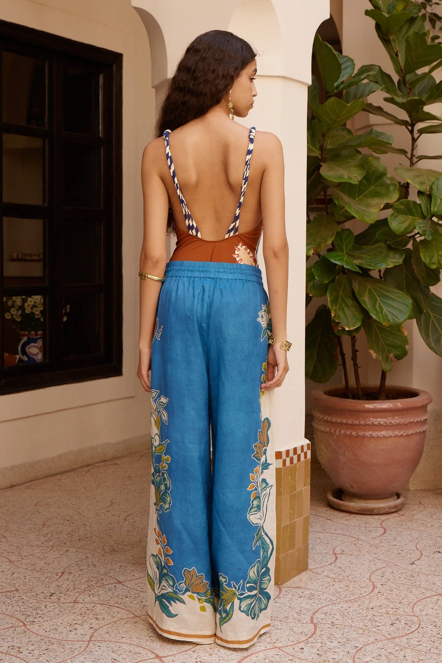 Alemais | Luda Pant - Blue sold by Sisters & Co product image thumbnail 3