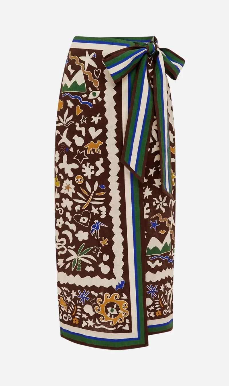 Alemais | Maroc Wrap Skirt - Multi sold by Sisters & Co