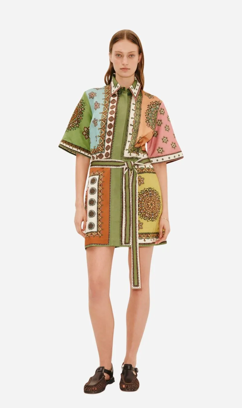 Aleamis | Contina Mini Dress - Multi sold by Sisters & Co