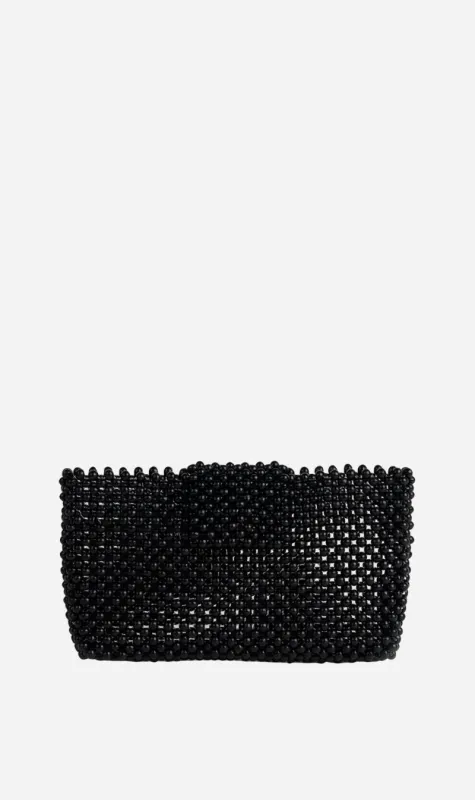 La Tribe | Beaded Clutch - Black sold by Sisters & Co