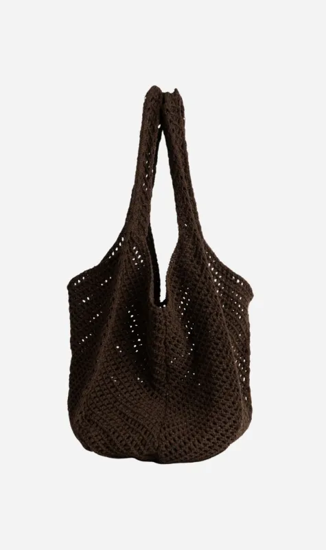 La Tribe | Crochet Tote - Coffee sold by Sister & Co