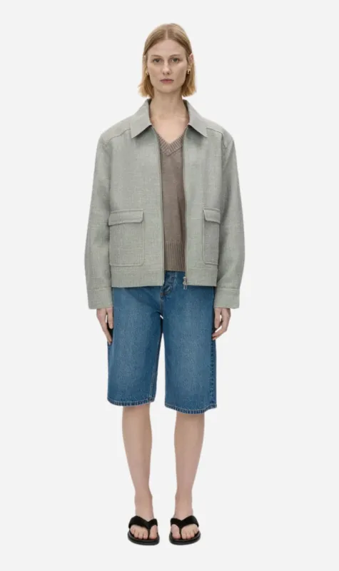 Camilla and Marc | Wright Collared Jacket - Reed Green sold by Sister & Co