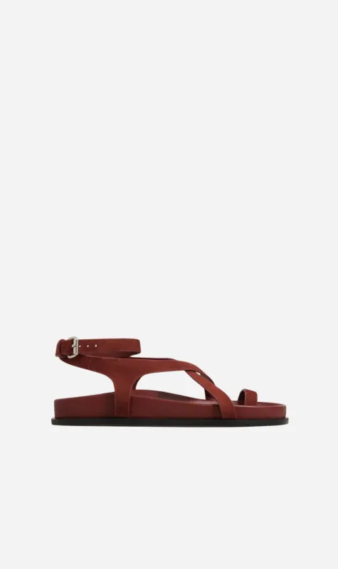A.Emery | Jalen Slim Sandal - Brick Suede sold by Sister & Co